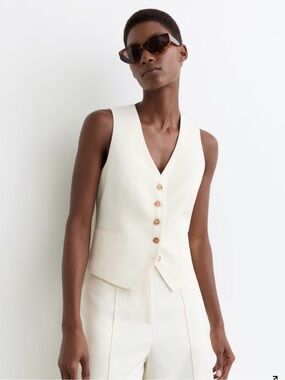 Reiss Button-Through Tailored Waistcoat